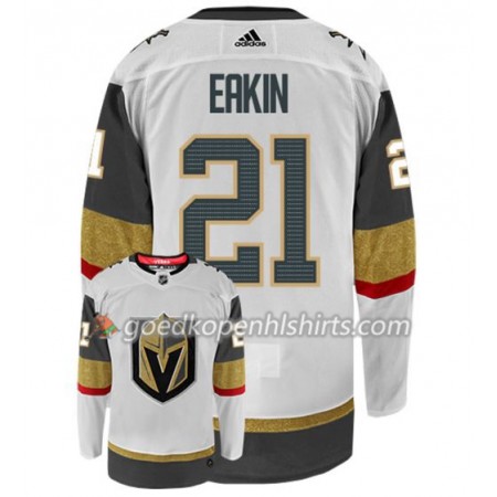 Vegas Golden Knights CODY EAKIN 21 Adidas Wit Authentic Shirt - Mannen